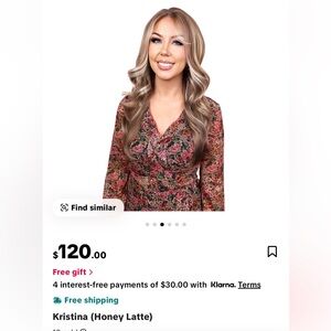 Kristina w/K Honey Blonde Wig